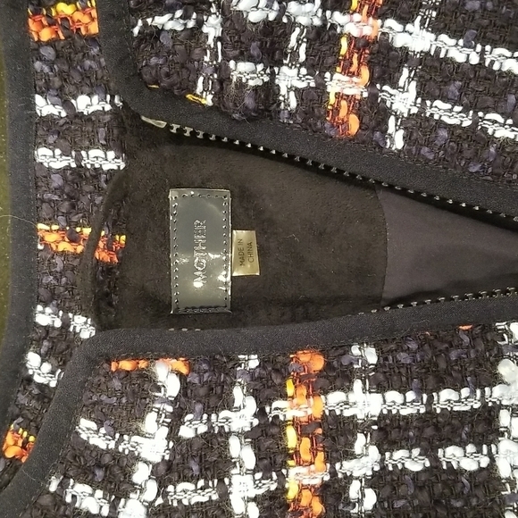 💕MOTHER💕 The Mock Neck Ribbed Jacket ~ Beat By Beat Medium M NWT Plaid 80s - Picture 14 of 16